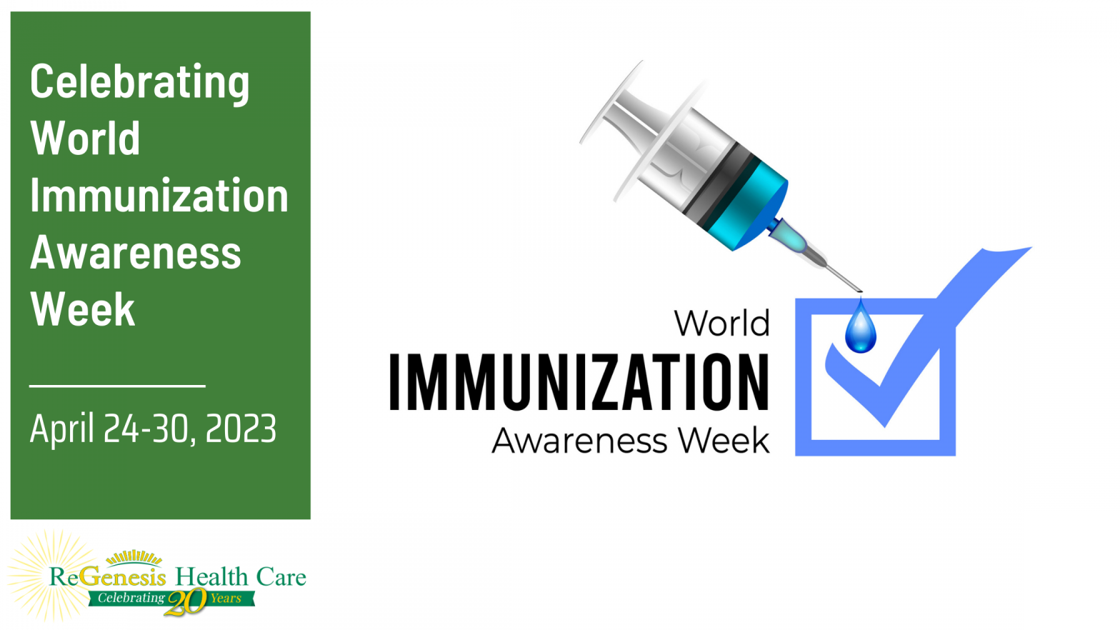 World Immunization Week 2023 Community Health Center ReGenesis